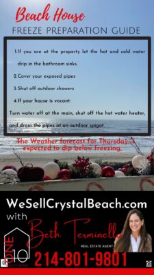 Freeze Warning Tips Beach House