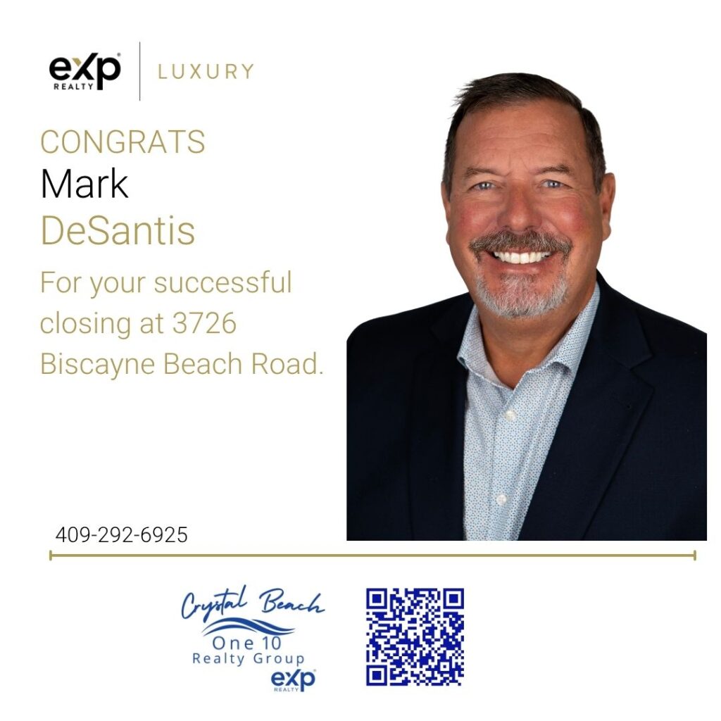 Crystal Beach One10 Realty Group succesfully closed this home in the Biscayne