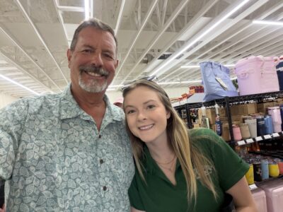 Crystal Beach One10 Realty Group networking with local business owners at the Bolivar Peninsula Chamber of Commerce Member Mixer hosted by Longhorn Liquor in Crystal Beach, Texas