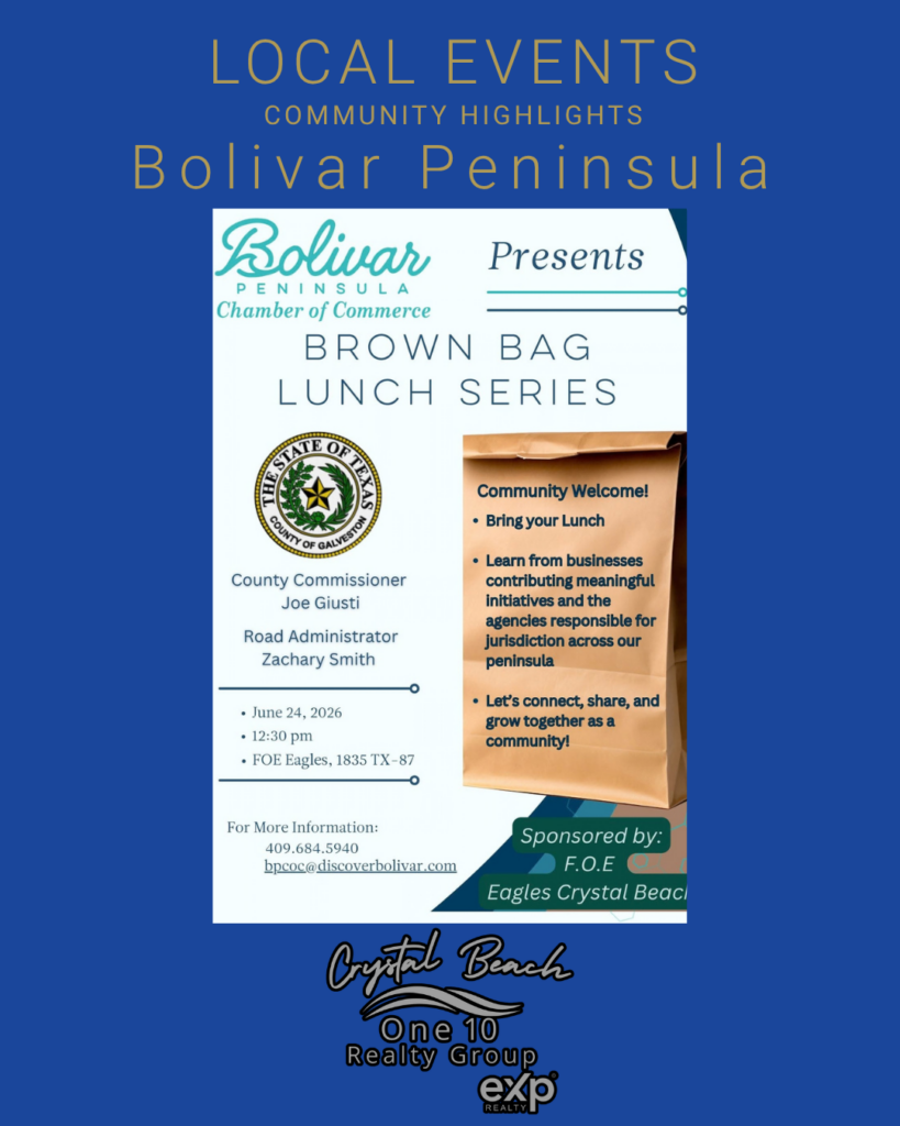 Bolivar Peninsula Chamber of Commerce Brown Bag lunch series with the County