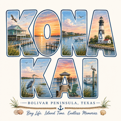 Kona Kai Canal front living in Crystal Beach Bolivar Peninsula Texas