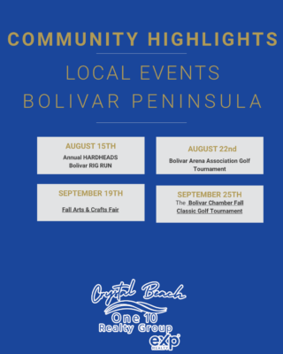 Upcoming Crystal Beach & Bolivar Peninsula Events: August–September 2026